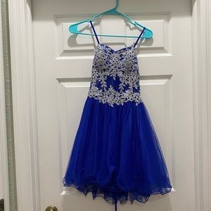 Blue/Silver homecoming dress size 1